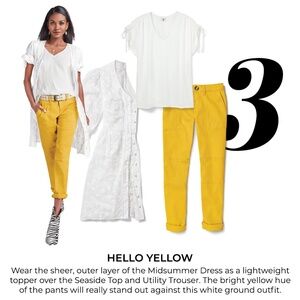 Cabi - Utility Trouser in sulfer (yellow)